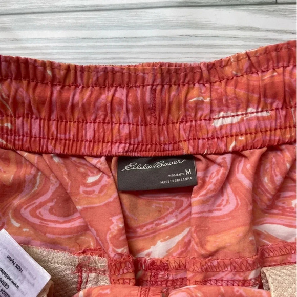 Eddie Bauer pink wave print athletic hiking shorts women’s size medium - Picture 5 of 12